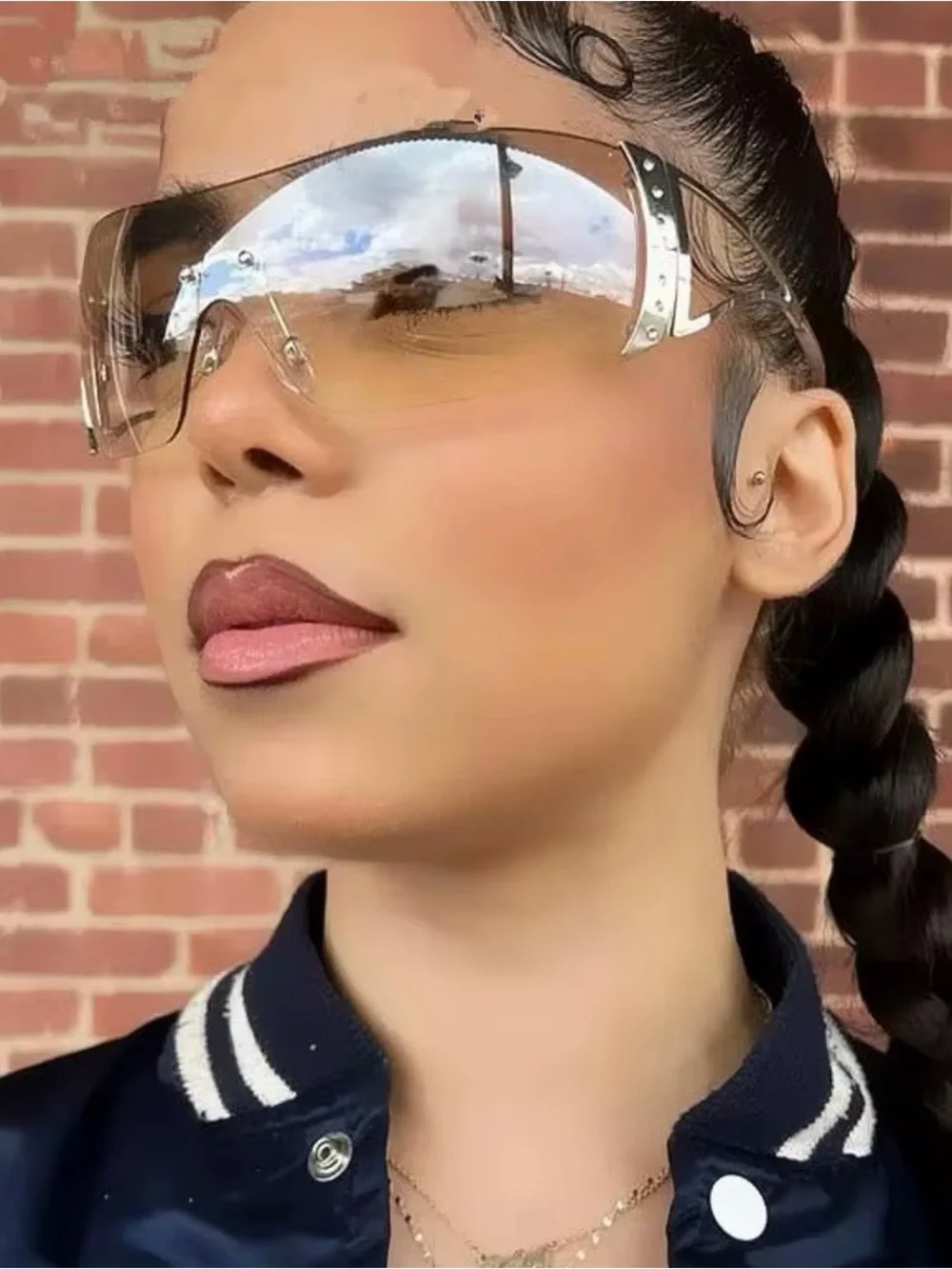 Shield Sunglasses - Pink Lens